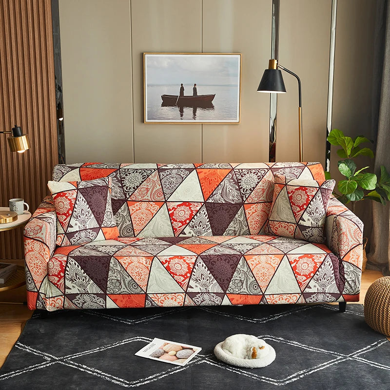 Elastic Living Room Sofa Covers | Dustproof & Machine Washable