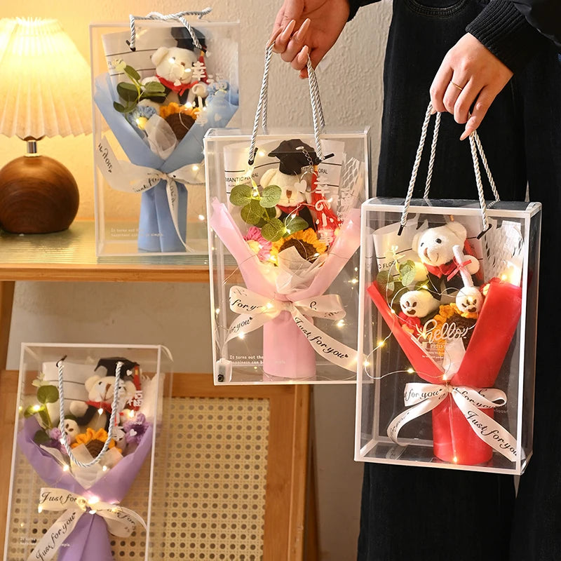 Ramo de flores de graduación tejidas a mano | Regalo perfecto para profesores