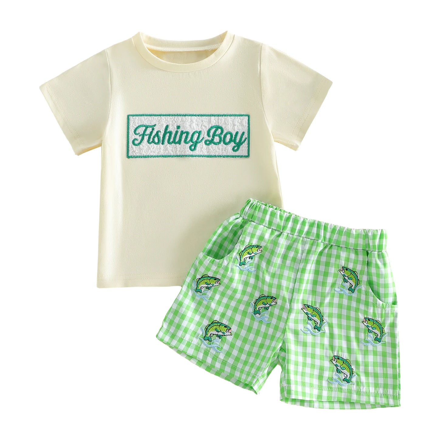 Boys Summer Outfit Set | Casual Short Sleeve Tee & Denim Shorts
