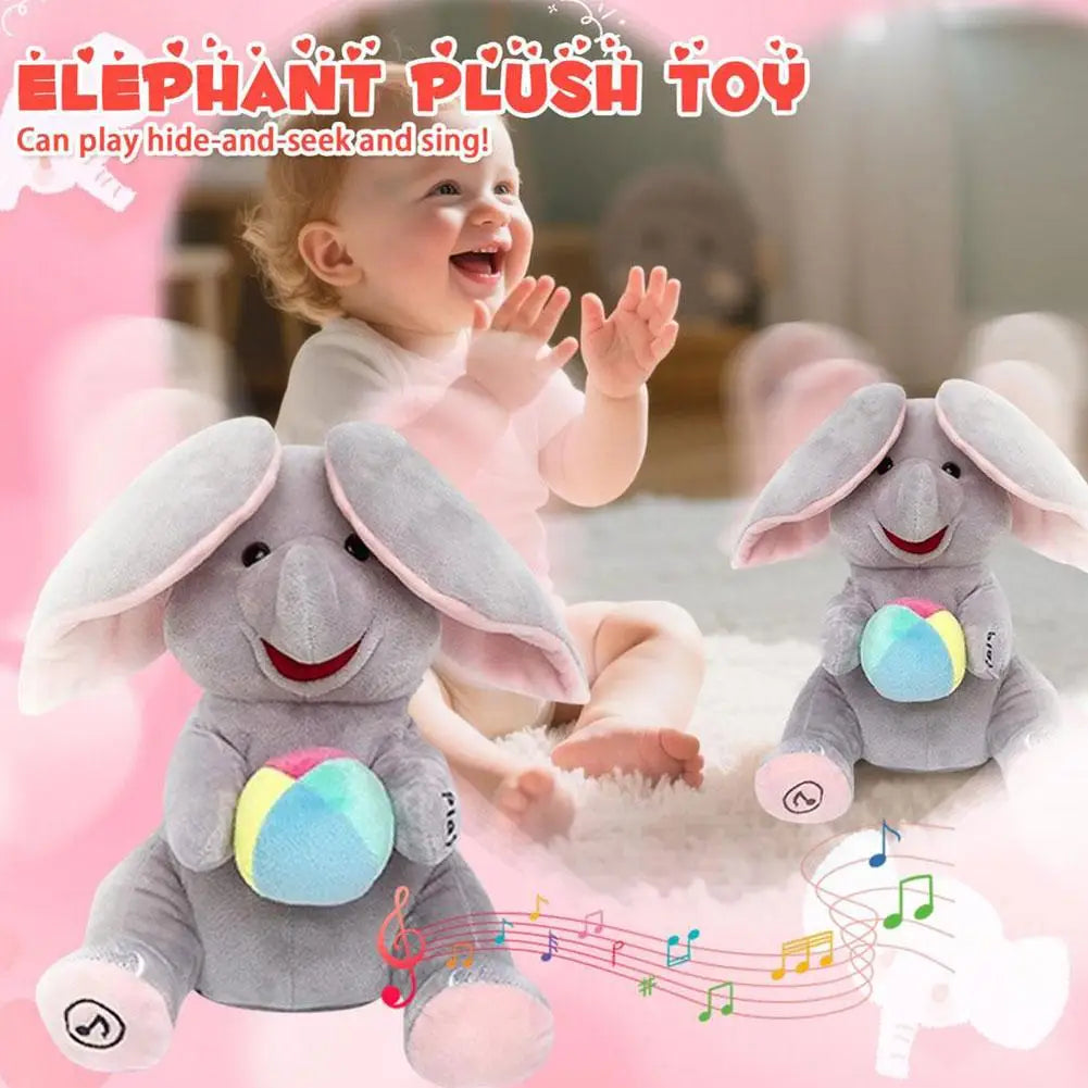Interactive Elephant Plush Toy | Musical Baby Soothing Companion
