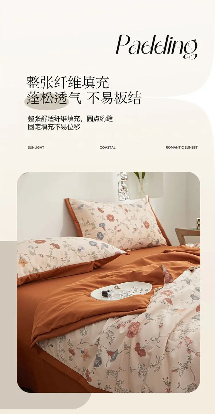 Comfortable Summer Cool Quilt Set | Lightweight Breathable Comforter