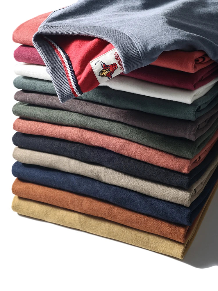 Men's Retro Solid Color Short Sleeve T-shirt | Summer Fashion Top