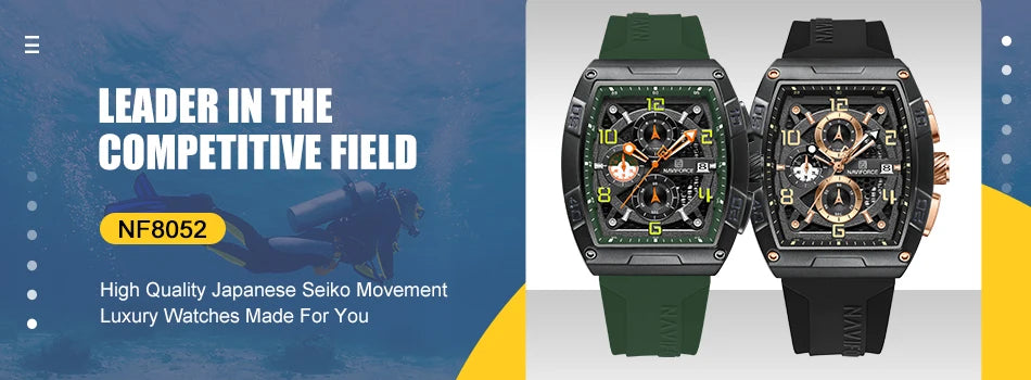 Luxury Digital Sport Watches for Men | Waterproof Silicone Band