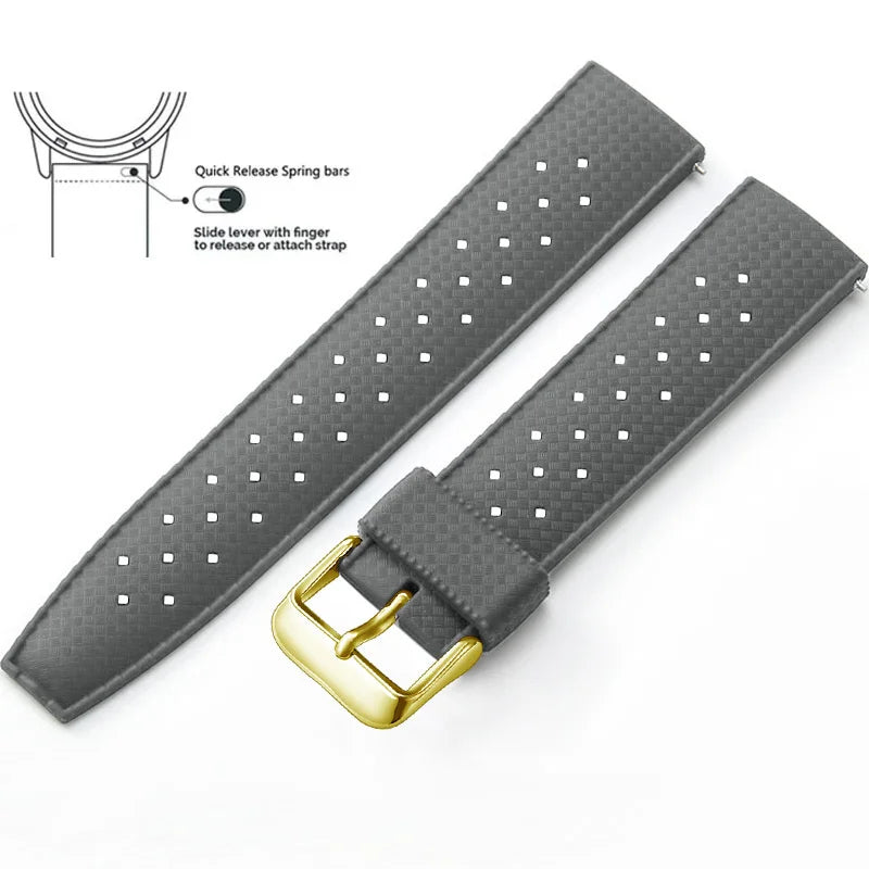 Tropical Silicone Watch Band | Quick Release Rubber Strap