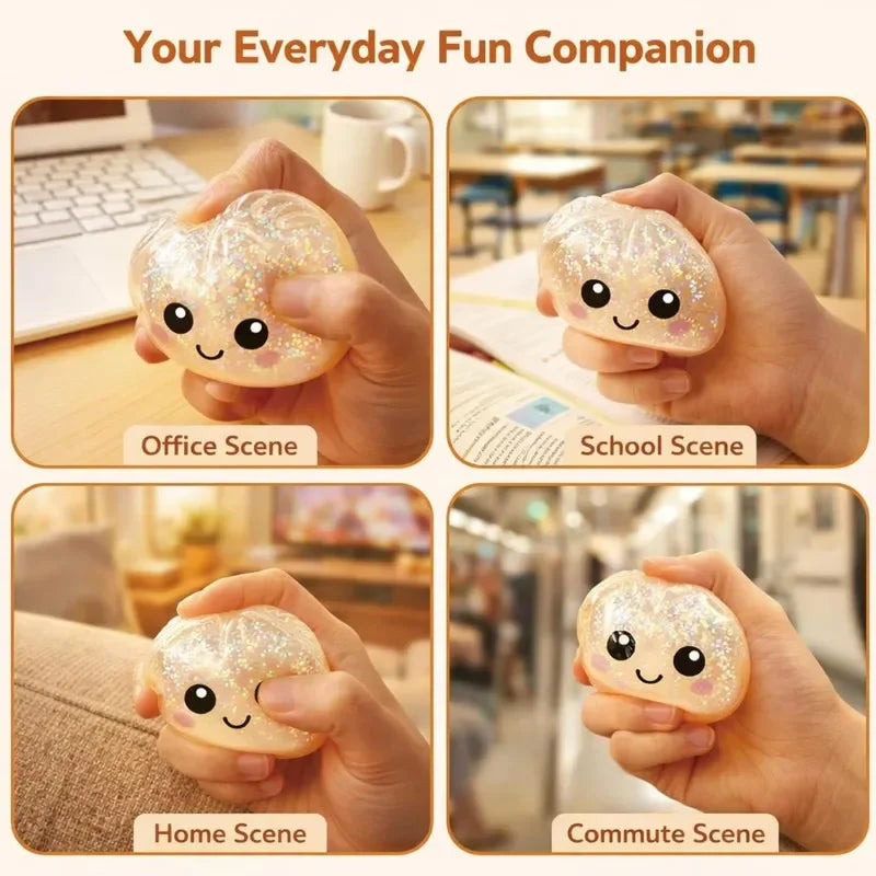 Simulation Flash Dumpling Pressure Ball Slow Rebound Soft Pinch Decompression Office Home Decorat Children Adults Birthday Gifts