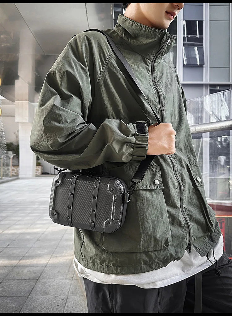 Luxury Mini Messenger Bag for Men | Stylish Pu Leather Crossbody