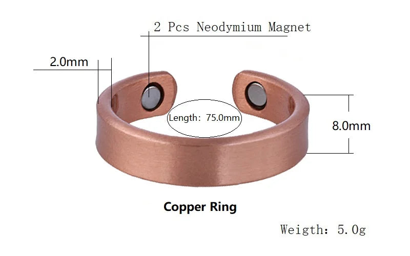 Pure Copper Magnetic Bracelets & Rings for Health & Style