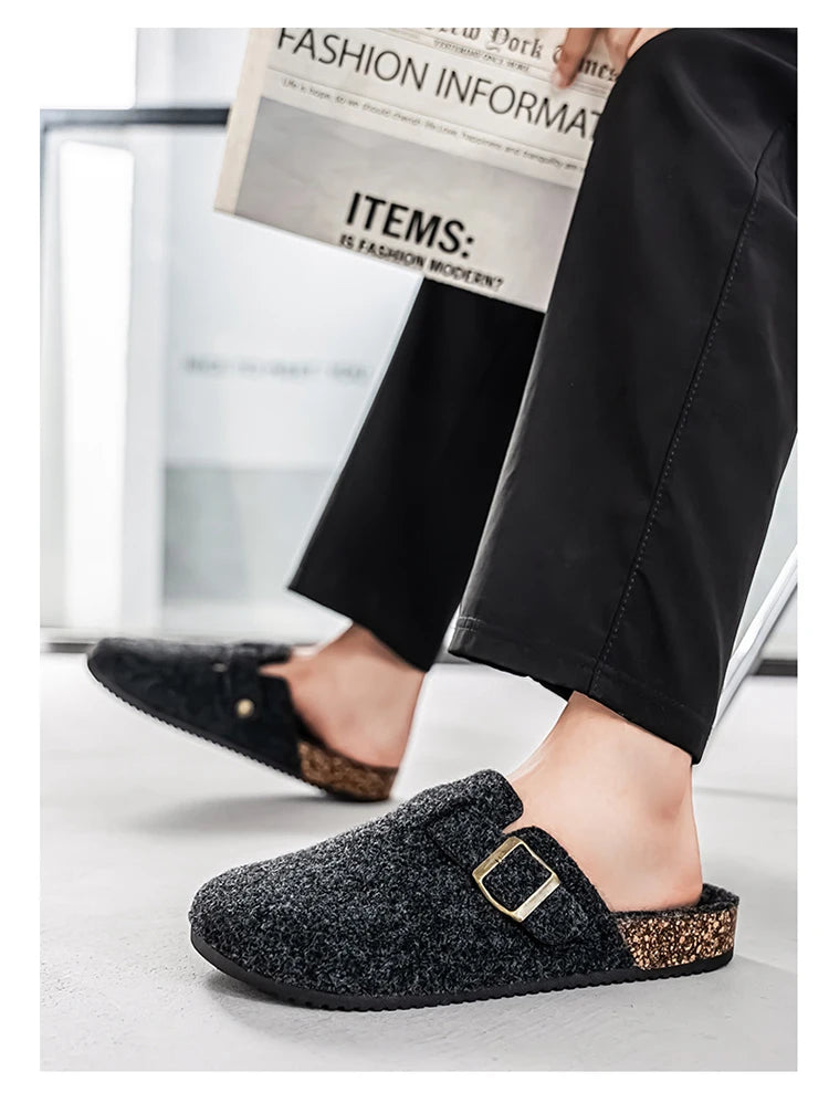 Plush Winter Clogs | Stylish Slip-On Cork Slippers for All