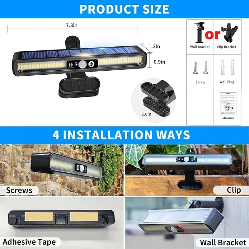 Outdoor Solar Clip-On Lights | Waterproof Security Lighting
