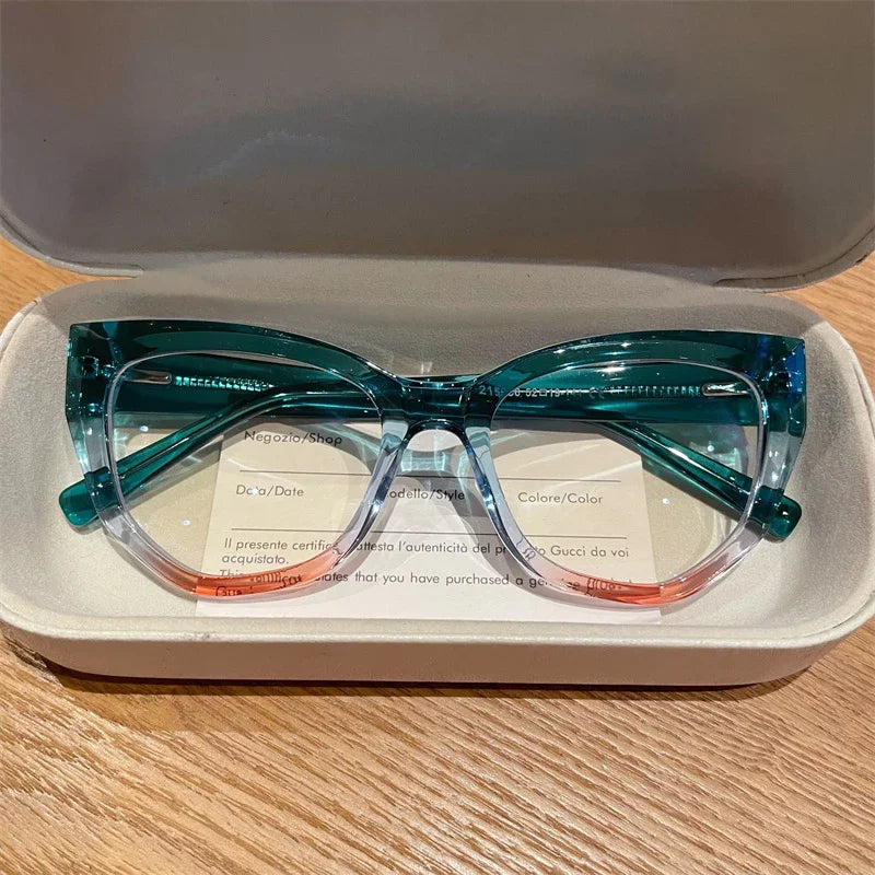 Customizable Cat Eye Anti Blue Ray Reading Glasses for Women