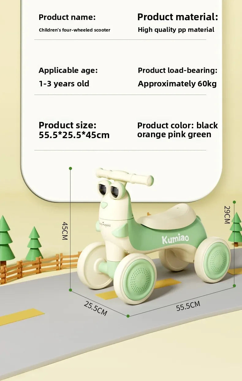 4-Wheel Kids Bike Scooter | Fun & Safe Ride-On Toy for Toddlers