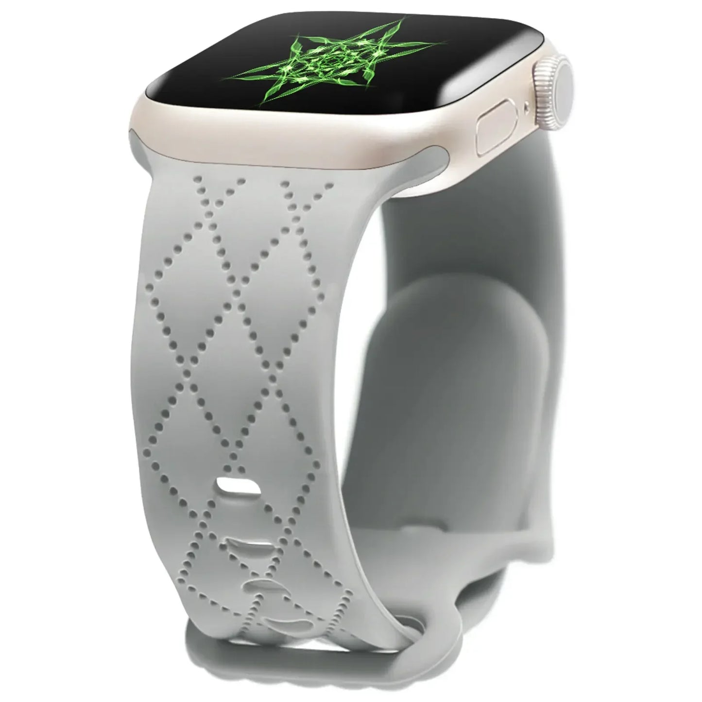 Stylish Engraved Silicone Watch Strap for Apple Watch