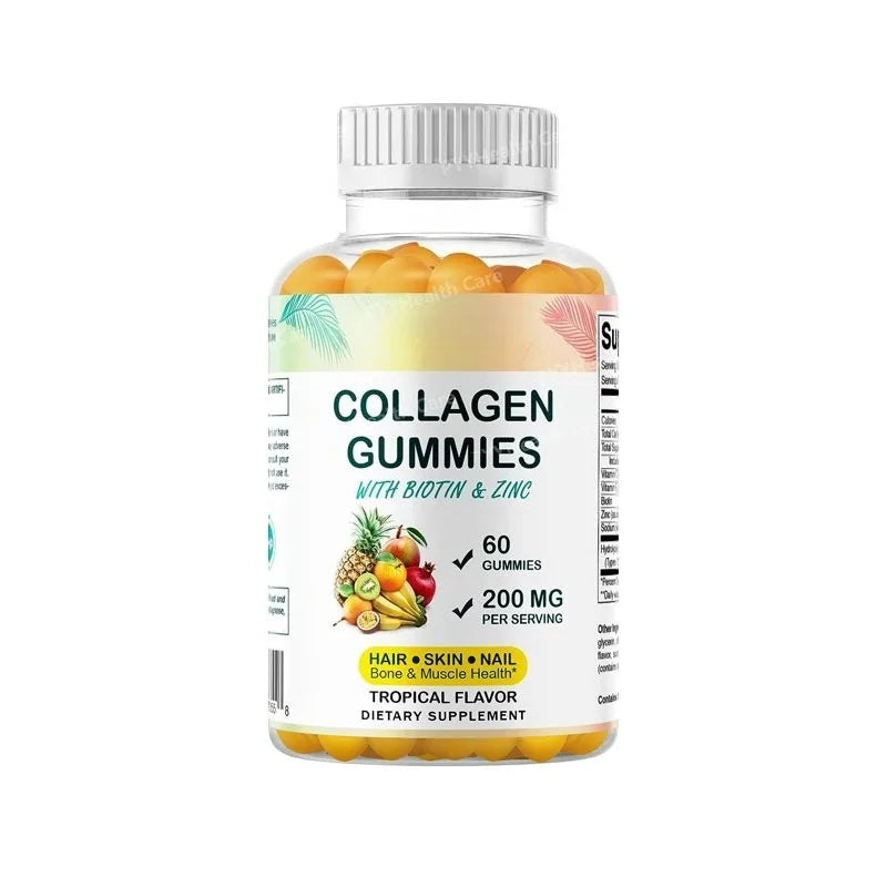 Hydrolyzed Collagen Gummies with Biotin & Zinc for Skin Health