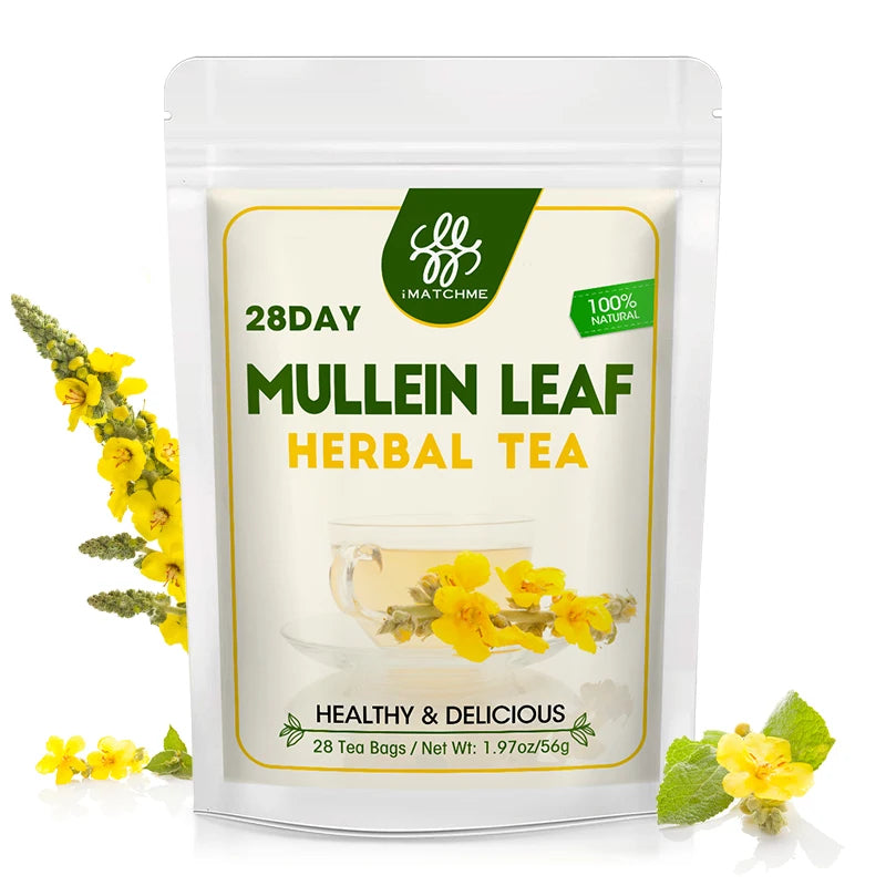 Caffeine Free Mullein Leaf Tea Bags | Lung and Respiratory Support