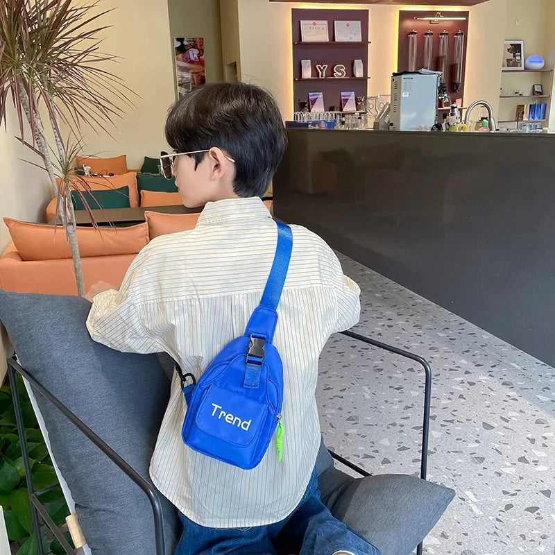 Cute Solid Color Children's Shoulder Bag | Stylish Kids Fanny Pack