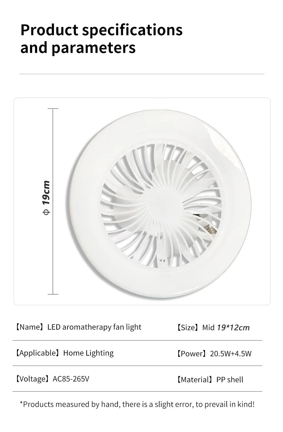2 In 1 Adjustable Ceiling Fan Lamp | Modern Dimmable Light