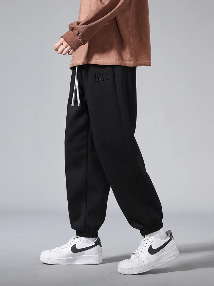 Big Size Men's Tapered Sweatpants | Comfortable Jogger Pants