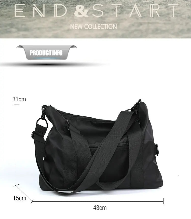 Men's Lightweight Nylon Travel Bag | Large Capacity Messenger Tote