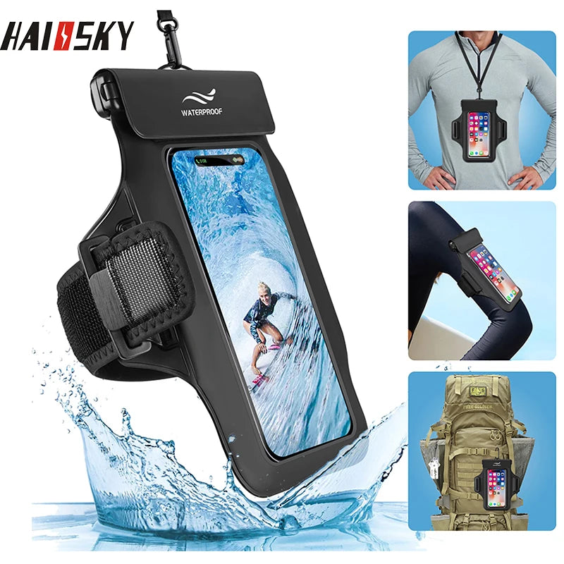 Waterproof Phone Pouch with Armband | Perfect for Swimming & Diving