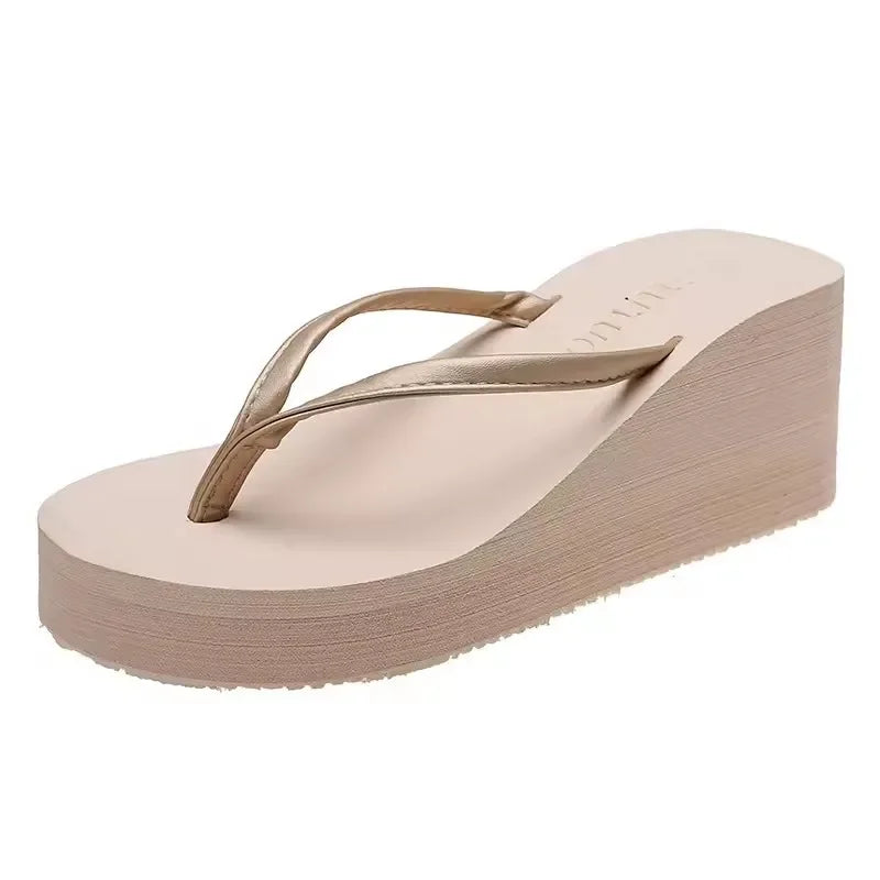 Chanclas de cuña con plataforma gruesa para mujer | Sandalias de verano con estilo