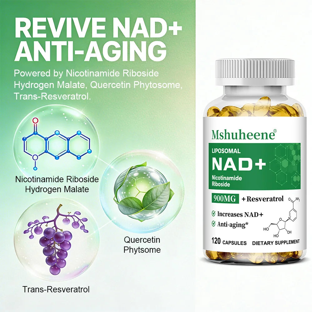 NAD+ Booster Capsules with Quercetin | Anti-Aging & Energy
