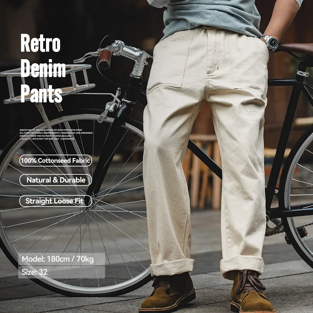 Men's Vintage Casual Loose Fit Cargo Pants | Comfortable Chino Trousers
