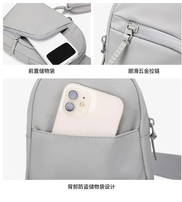 Waterproof PU Leather Sling Bag | Versatile Unisex Chest Bag