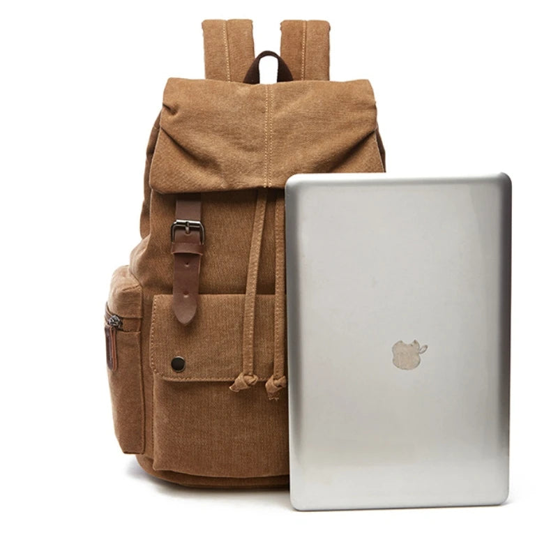 Vintage Canvas Backpack | Spacious Hiking & Travel Bag