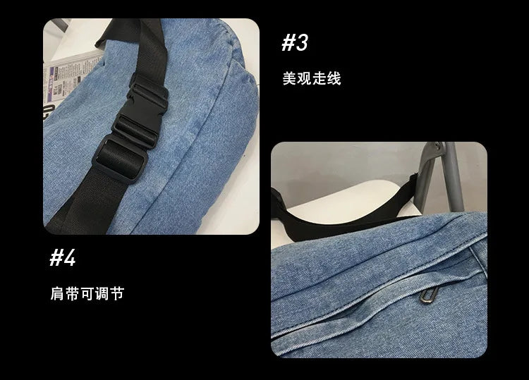 High Quality Denim Waist Bag | Stylish Crossbody Fanny Pack