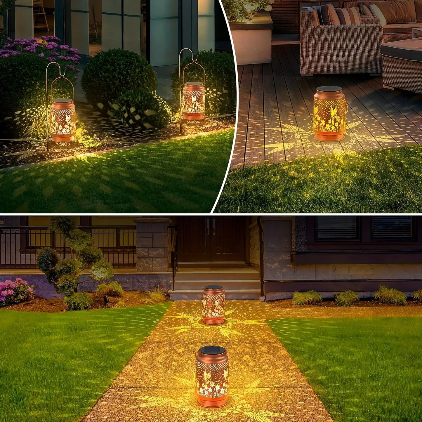 Solar Lantern Outdoor Decor | Elegant Pathway Lighting for Gardens