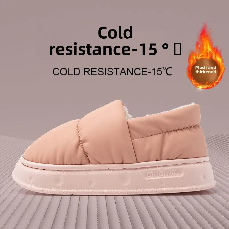 Men's Winter Wool Plush Slippers | Thick Non-Slip House Shoes