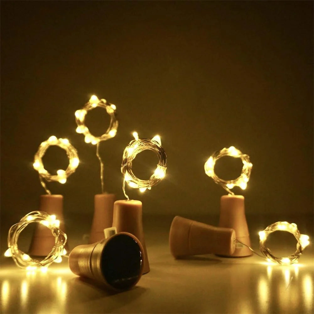 20LED Solar Fairy Cork Bottle String Lights | Wedding & Garden Decor