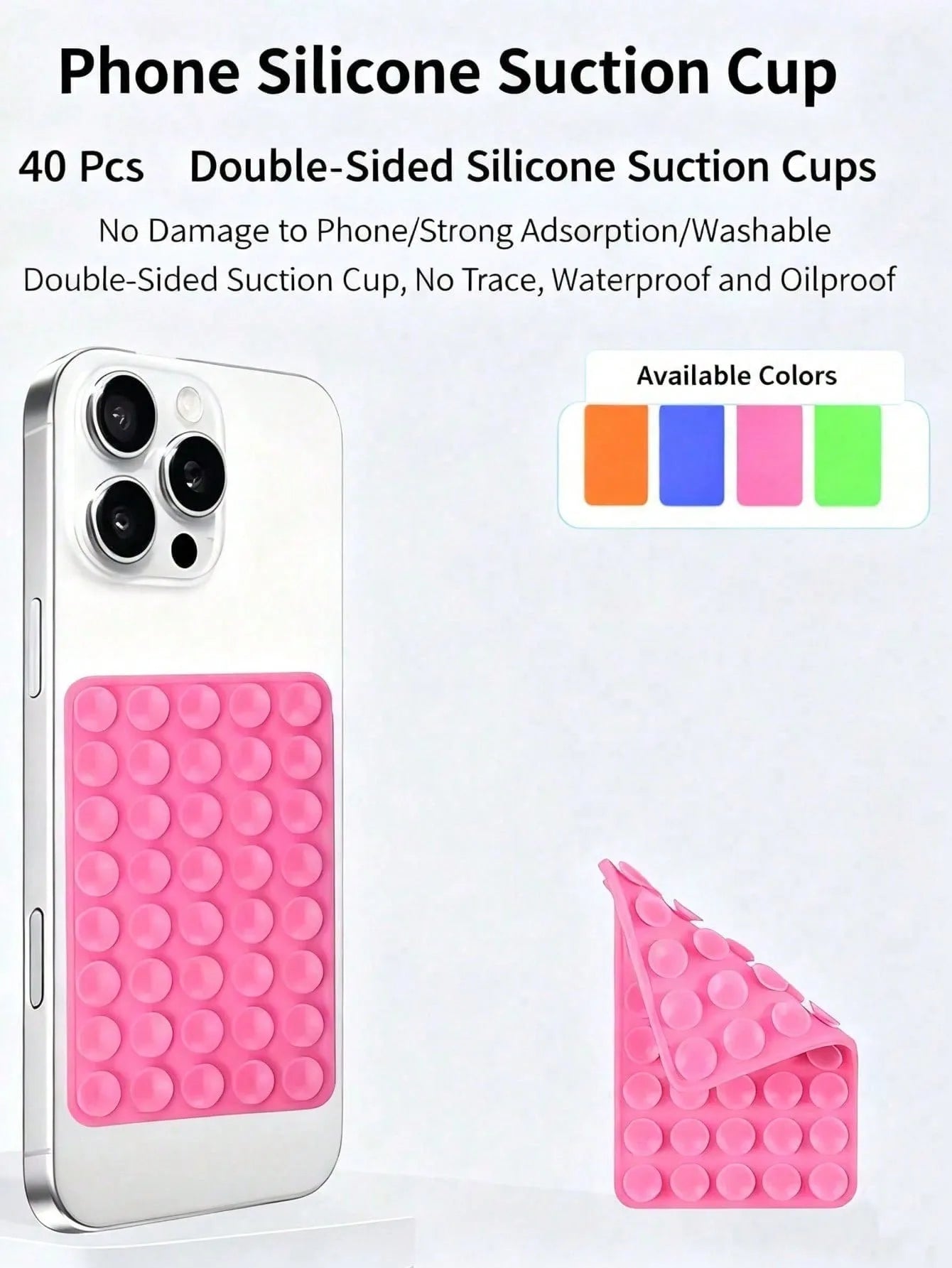 Silicone Suction Cup Phone Case Mount for Hands-Free Use
