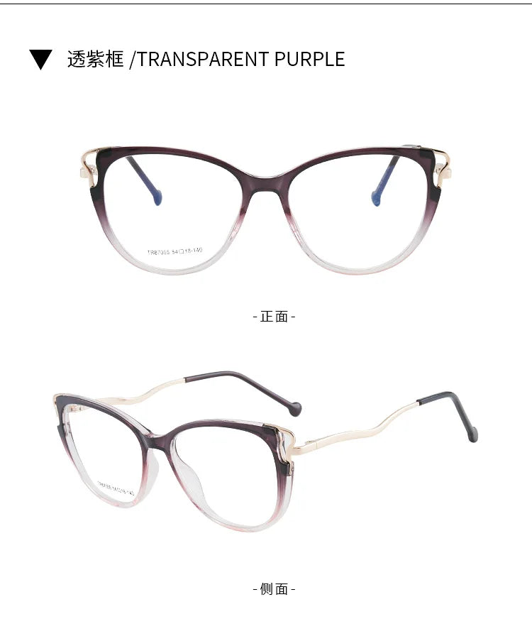 Stylish Handmade Cat Eye Prescription Glasses for Women