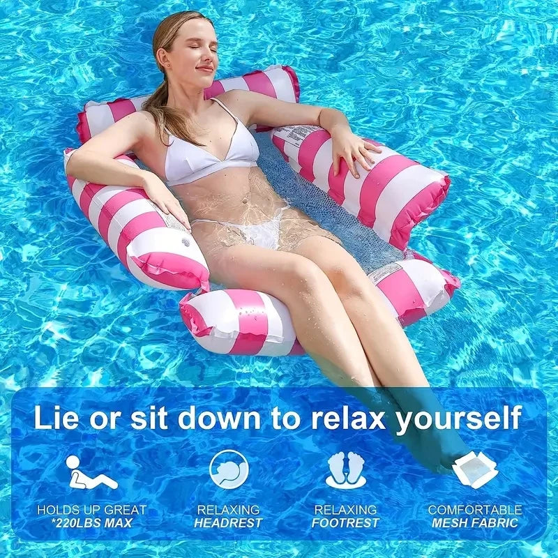 Portable Inflatable Water Rocking Chair | Floating Pool Bed