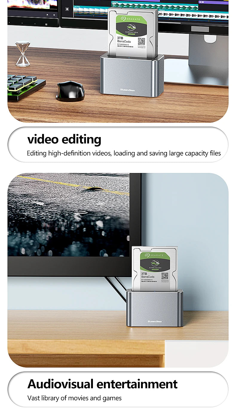 2.5/3.5 Inch SAS/SATA Hard Disk External Case | USB 3.0 Docking Station