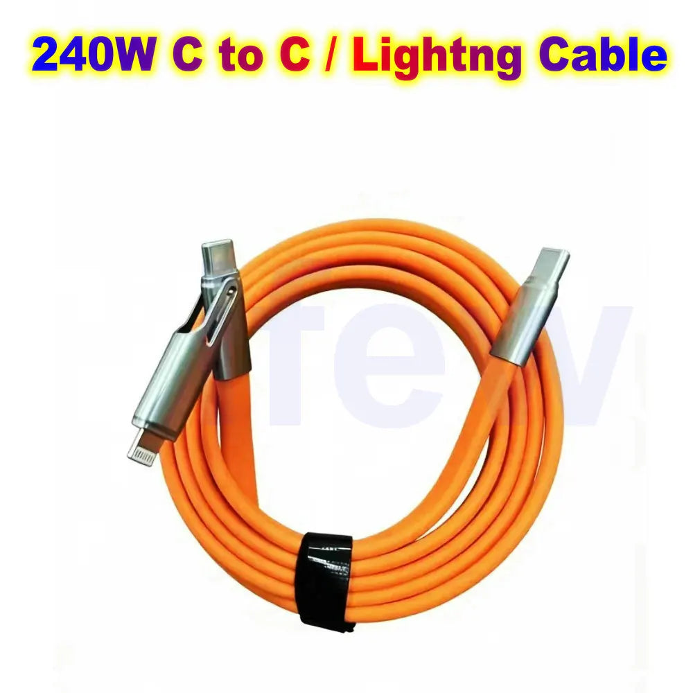 USB Type C Flat Charger Cable with Kickstand | 240W Charging
