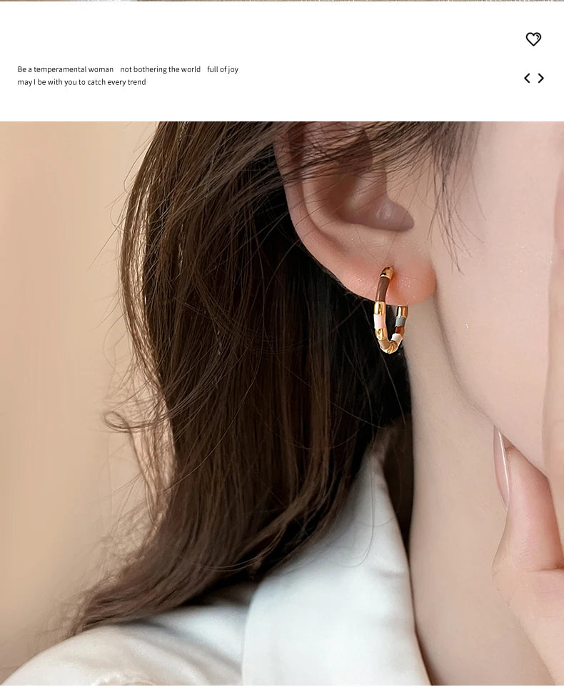 Colorful Enamel Mini Round Earrings | Fashion Jewelry for Women