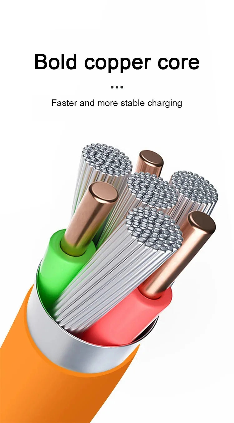 120W Super Fast Charge PD Type C Liquid Silicone Cable