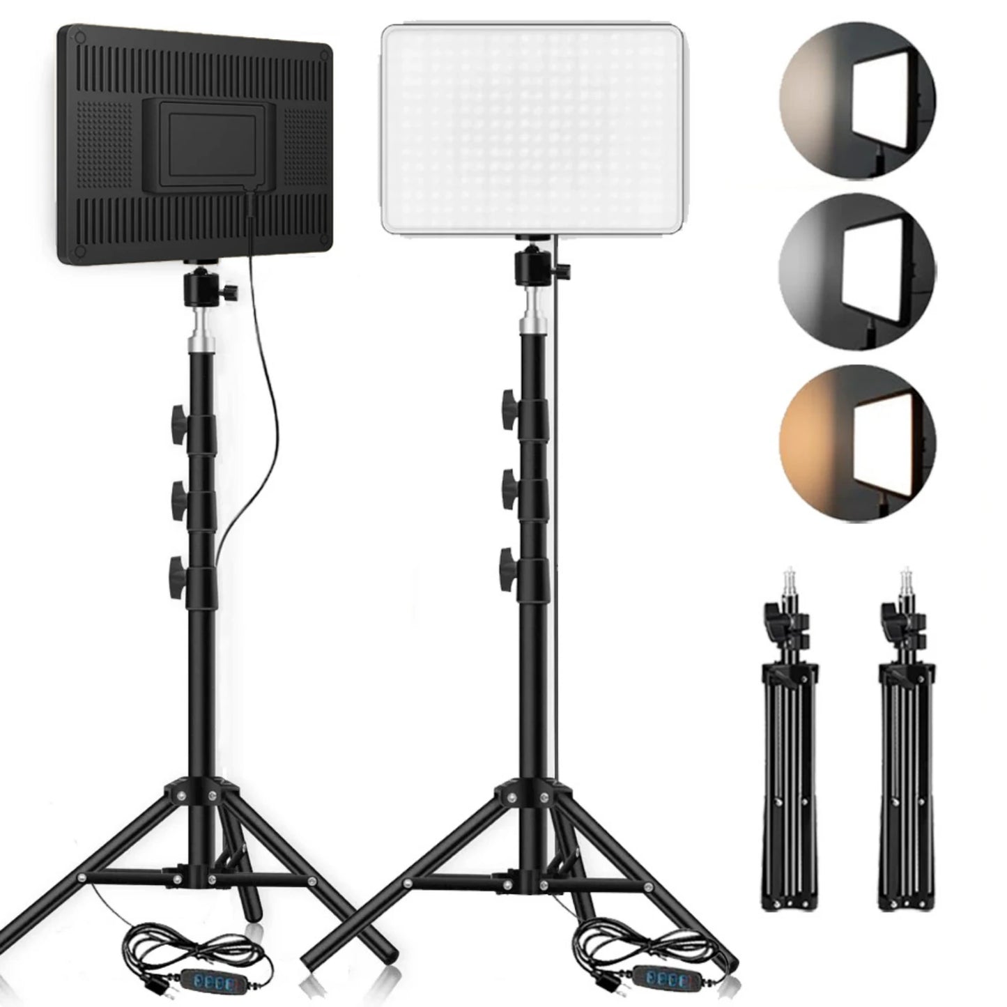LED Video Lights for Live Streaming & Photography | Adjustable Tripod