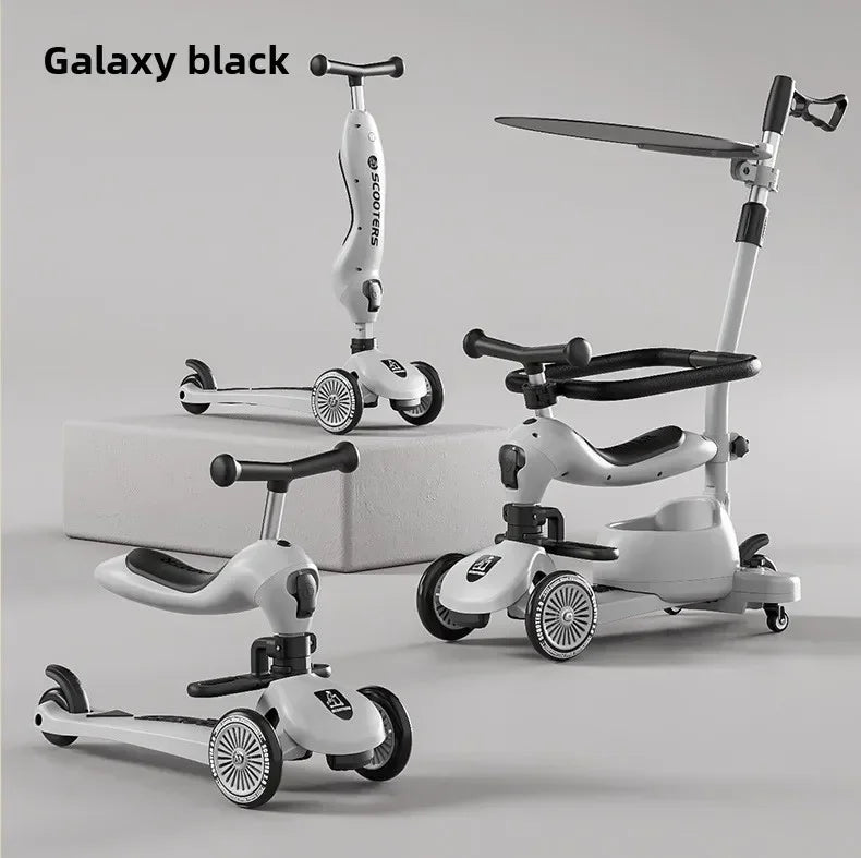 Foldable 3-Wheel Kids Scooter | Portable Musical Fun for Children