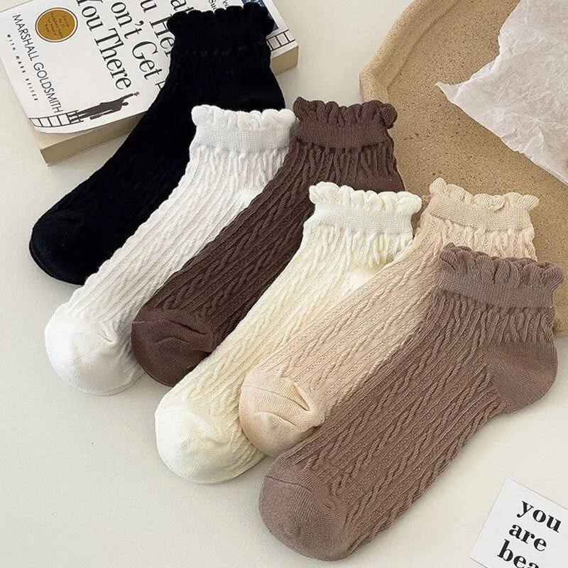 Women's Lace Low Tube Socks | Stylish Ankle Sock Set