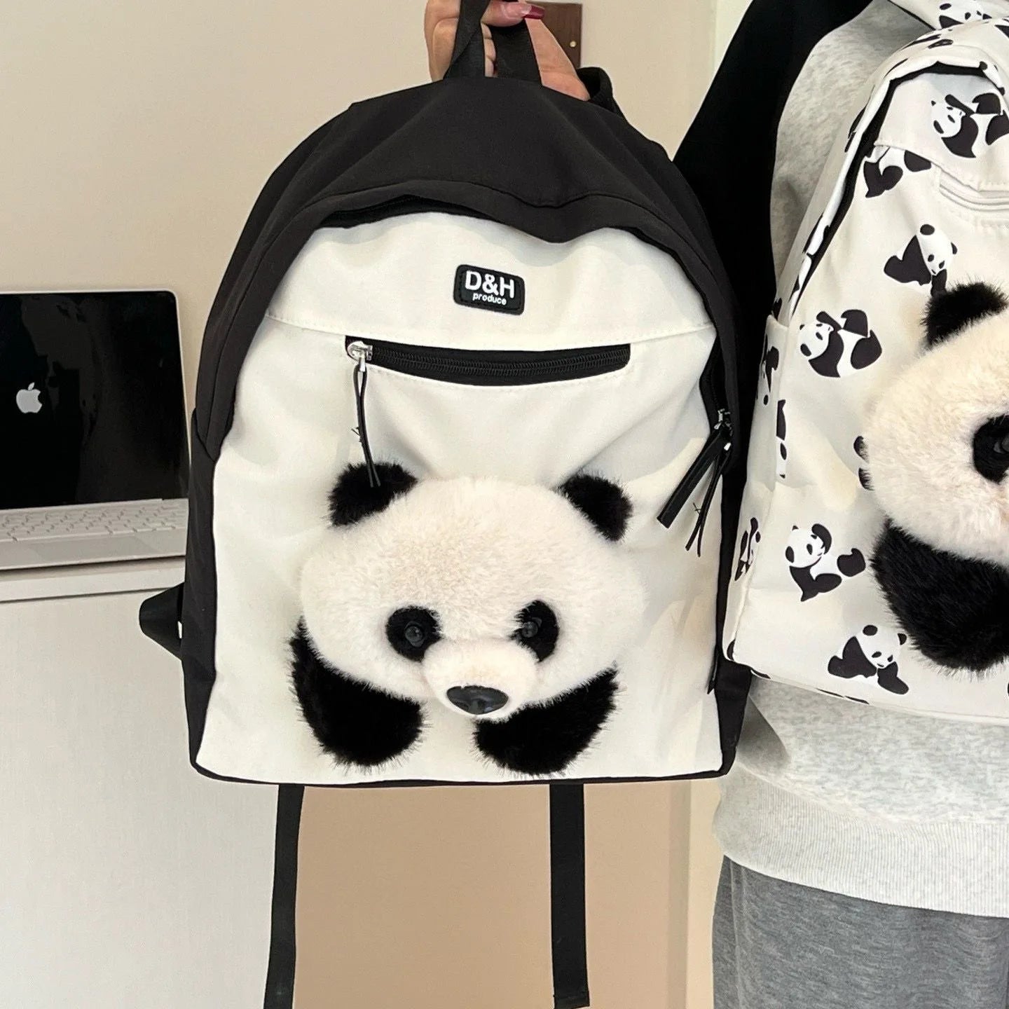 Cute Panda Backpack | Fashionable Lightweight School Bag for Students
