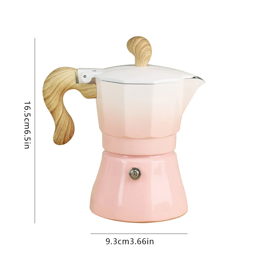 3-Cup Gradient Color Mocha Pot | Perfect for Home & Outdoors