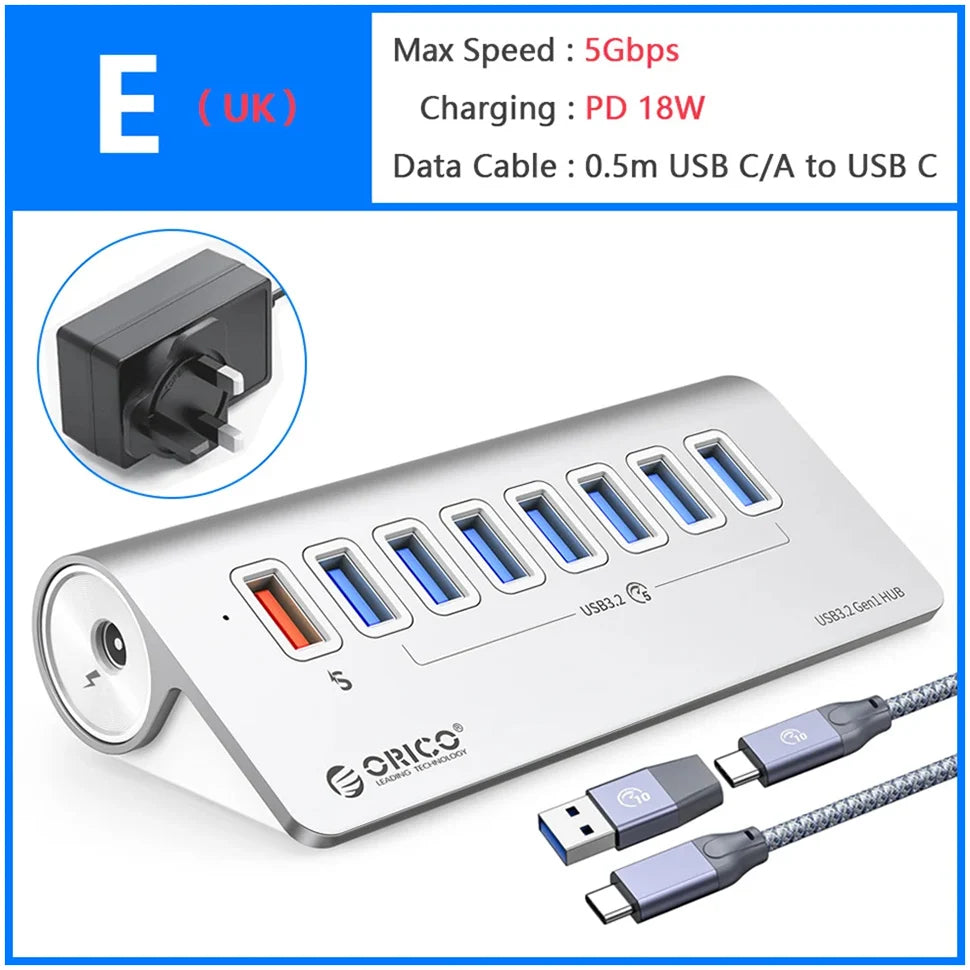 10Gbps USB 3.2 Docking Station Hub | Fast Charging & Multi Ports