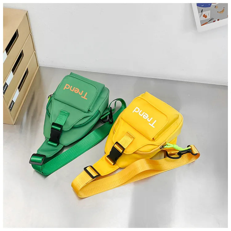 Cute Solid Color Children's Shoulder Bag | Stylish Kids Fanny Pack