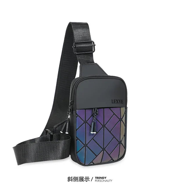 Stylish Crossbody Small Bag | Fashionable Rhombus Grid Design