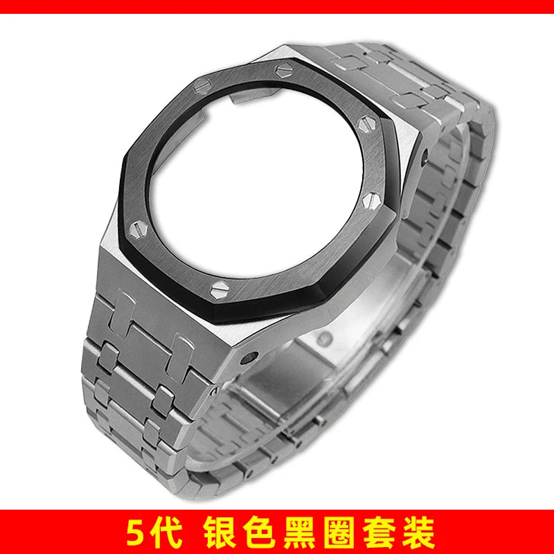 Stainless Steel Watch Case & Strap Replacement Kit | Modern Look
