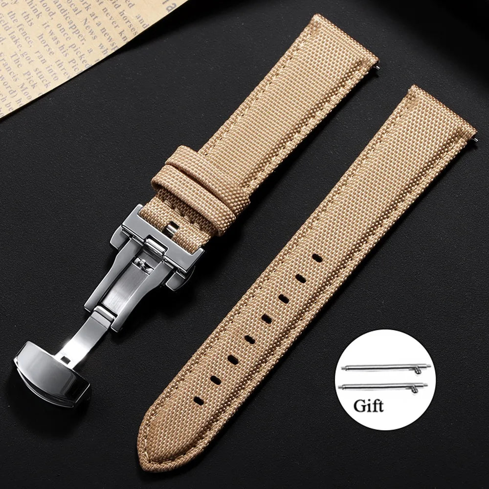 Versatile Sailcloth Watch Strap | Waterproof Nylon Quick Release Band