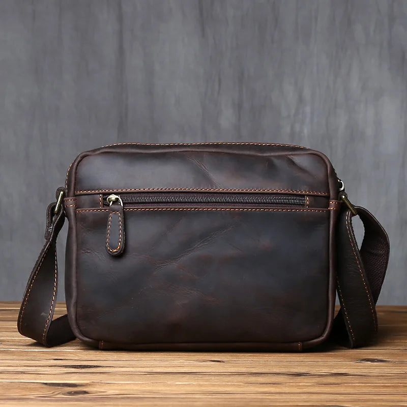 Retro Leather Messenger Bag for Men | Stylish and Functional